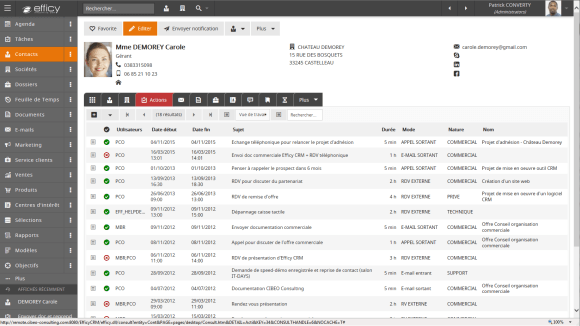 Efficy CRM : logiciel CRM, gestion de la relation client