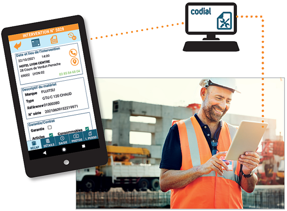 Application mobile techniciens - interventions - Codial Mobile