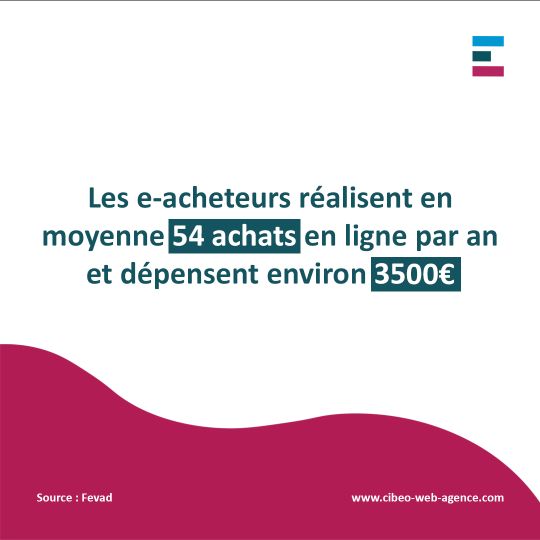 Site e-commerce B2C - Moyennes d'achats en ligne en 2022