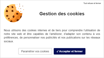 Bannière - Consentement - Gestion de cookies