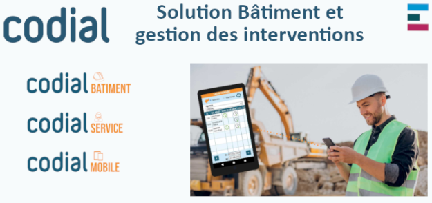 CODIAL : logiciel bâtiment / chantier, interventions techniciens, applications mobiles CODIAL : logiciel bâtiment / chantier, interventions techniciens, applications mobiles