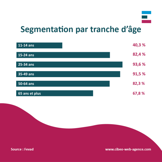 Site e-commerce - Répartition des acheteurs particuliers par tranche d'âge en 2022